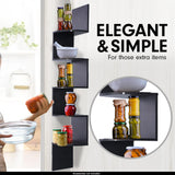 Sarantino 5-Tier Corner Wall Shelf Display Storage Shelves - Black