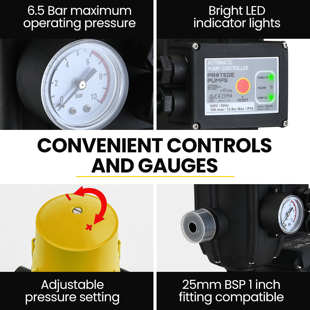 PROTEGE PT-MT6 2.16HP 6-Stage Water Pump with Controller