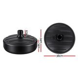 Instahut Outdoor Umbrella Base Weight Round Plastic Pole Holder 35-38mm Beach - Side View