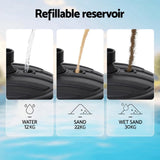 Instahut Outdoor Umbrella Base Weight Round Plastic Pole Holder 35-38mm Beach - Rear View