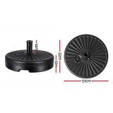 Instahut Outdoor Umbrella Base Weight Round Plastic Pole Holder 30-48mm Beach - Side View