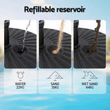Instahut Outdoor Umbrella Base Weight Round Plastic Pole Holder 30-48mm Beach - Rear View