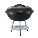 Grillz Charcoal BBQ Grill Portable with Lid for Camping Outdoor - Side View