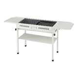 Grillz Portable BBQ Grill w/ Stainless Steel Racks & Pans for Outdoor - Top-Down View