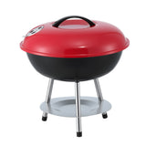Grillz Charcoal BBQ Grill Portable with Lid for Camping Outdoor - Top-Down View