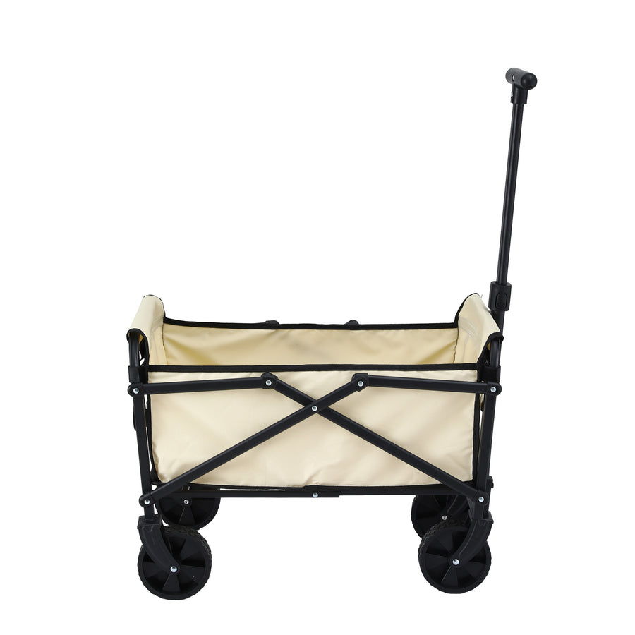 Gardeon Garden Cart Folding Trolley Camping Wagon Barrow Outdoor Beach Beige