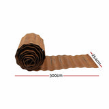 Green Fingers Garden Edging 10ft Metal Flexible Garden Border Corrugated Steel Lawn Edging Rust - Side View