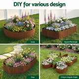 Green Fingers Garden Edging 10ft Metal Flexible Garden Border Corrugated Steel Lawn Edging Rust - Extra Image