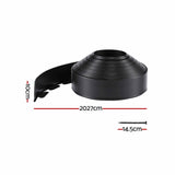 Green Fingers Garden Edging 60ft 30pcs Flexible Garden Border Plastic Lawn Edging Black - Front View
