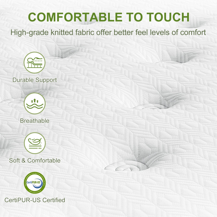 BedStory Single 30cm Hybrid Mattress Cooling Gel Memory Foam 5 Zone Pocket Spring Bed Temperature Regulating