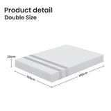 BedStory Double Memory Foam Mattress 20cm Cooling Gel Foam Mattress in a Box Medium Soft Feel - Top-Down View