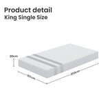 BedStory King Single Memory Foam Mattress 20cm Cooling Gel Foam Mattress in a Box Medium Soft Feel - Side View