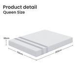 BedStory Queen Memory Foam Mattress 20cm Cooling Gel Foam Mattress in a Box Medium Soft Feel - Side View
