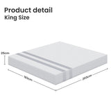 BedStory King Memory Foam Mattress 25cm Cooling Gel Foam Mattress in a Box Medium Feel - Side View