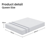 BedStory Queen Memory Foam Mattress 25cm Cooling Gel Foam Mattress in a Box Medium Feel - Side View