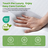25cm Queen Reversible Gel Memory Foam Mattress BedStory Medium & Firm - Top-Down View