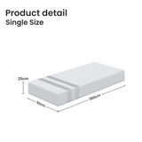 BedStory Single Memory Foam Mattress 25cm Cooling Gel Foam Mattress in a Box Medium Feel - Side View
