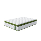 BedStory 34cm Double Latex Hybrid Mattress Medium Firm - 5 Zone Pocket Spring Bed for Pressure Relief Motion Isolation - Front View