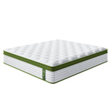 BedStory 34cm King Latex Hybrid Mattress Medium Firm - 5 Zone Pocket Spring Bed for Pressure Relief Motion Isolation - Front View