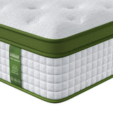 BedStory 34cm King Single Latex Hybrid Mattress Medium Firm - 5 Zone Pocket Spring Bed for Pressure Relief Motion Isolation - Top-Down View