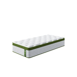 BedStory 34cm Single Latex Hybrid Mattress Medium Firm - 5 Zone Pocket Spring Bed for Pressure Relief Motion Isolation - Front View