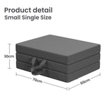BedStory Folding Mattress Small Single Trifold Mattress with Firm Support Foam Washable Cover 10cm - Top-Down View