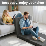 BedStory Folding Mattress Small Single Trifold Mattress with Firm Support Foam Washable Cover 10cm - 45-Degree Angle