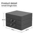 15cm Small Single BedStory 3-Fold Mattress Folding Foam Bed Washable Cover, 180x70cm