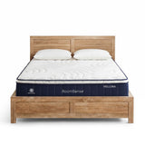 RoomSense Double 30cm Latex Mattress Medium Firm Bundle, Pine Bed Frame - Front View