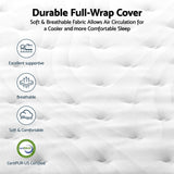 RoomSense Double 30cm Latex Mattress Medium Firm Bundle, Pine Bed Frame - Rear View