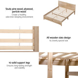 RoomSense Queen 26cm Firm Mattress Bundle with Oatmeal Wooden Bed Frame