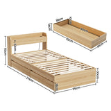 RoomSense Single Firm Mattress 26cm Bundle with Storage Bed Frame - Side View