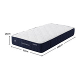 RoomSense Single Firm Mattress 26cm Bundle with Storage Bed Frame - Top-Down View