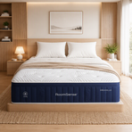 RoomSense Queen Mattress, 34cm Thick Medium Firm Hybrid Mattress for Back Pain Relief, Tencel Cooling Pocket