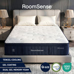 RoomSense Queen Mattress, 34cm Thick Medium Firm Hybrid Mattress for Back Pain Relief, Tencel Cooling Pocket, image 2