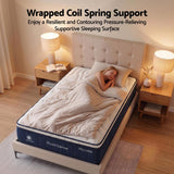 RoomSense King Single Mattress , 30cm Medium Firm Hybrid Mattress with Latex Lumbar Support for Back Pain Relief , Pocket Spring Mattress King Single Size in a Box - Extra Image