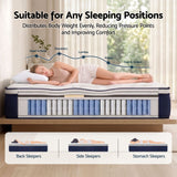 RoomSense Queen 30cm Medium Firm Latex Mattress, 2 Gel Cooling Pillows - Close-Up Angle