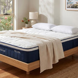 RoomSense Queen 30cm Medium Firm Latex Mattress, 2 Gel Cooling Pillows - Low Angle
