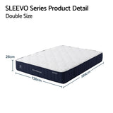 RoomSense Double Mattress, 26cm Orthopedic Firm Mattress for Back Pain Relief, Pocket Spring Hybrid Mattress Double Size for Home & Rental - Side View