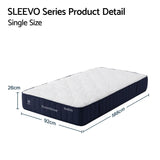 RoomSense Single Mattress, 26cm Orthopedic Firm Mattress for Back Pain Relief, Pocket Spring Hybrid Mattress King Size for Home & Rental - Front View