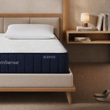 RoomSense Queen 30cm Medium Firm Latex Mattress Bundle with 2 Pillows - Low Angle