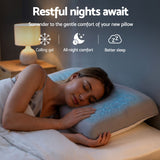 ROOMSENSE Reversible Dual-Sided Memory Foam Pillow, Ice-Cooling & Warm Fabric Sides, 55D Ultra-High Density Ergonomic Contour Pillow for Neck Pain Relief, Back & Side Sleepers - Extra Image