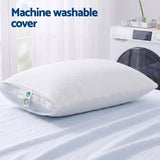RoomSense Cooling Memory Foam Pillow Pillows 1 Pack, Anti-Flattening Bed Pillows for Hot Sleepers, Adjustable Shredded Gel Side Sleeper Pillow for Neck Support, Washable Cover, 72x50x15cm - Low Angle