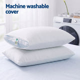 ROOMSENSE Cooling Memory Foam Pillow 2 Pack, Anti-Flattening Bed Pillows for Hot Sleepers, Adjustable Shredded Gel Side Sleeper Pillow for Neck Support, Washable Cover, 72x50x15cm - Low Angle