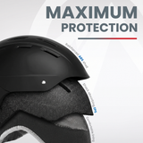 OutdoorMaster Kelvin II Ski Helmet - Snow Sport Helmet Snowboard Helmet for Men Women & Youth Grey M - 45-Degree Angle