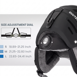 OutdoorMaster Kelvin II Ski Helmet - Snow Sport Helmet Snowboard Helmet for Men Women & Youth Grey M - Low Angle