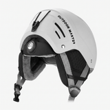 OutdoorMaster Kelvin II Ski Helmet - Snow Sport Helmet Snowboard Helmet for Men Women & Youth White L - Front View