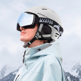 OutdoorMaster Kelvin II Ski Helmet - Snow Sport Helmet Snowboard Helmet for Men Women & Youth White L - Top-Down View