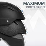 OutdoorMaster Kelvin II Ski Helmet - Snow Sport Helmet Snowboard Helmet for Men Women & Youth White L - 45-Degree Angle