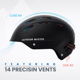 OutdoorMaster Kelvin II Ski Helmet - Snow Sport Helmet Snowboard Helmet for Men Women & Youth White L - Rear View